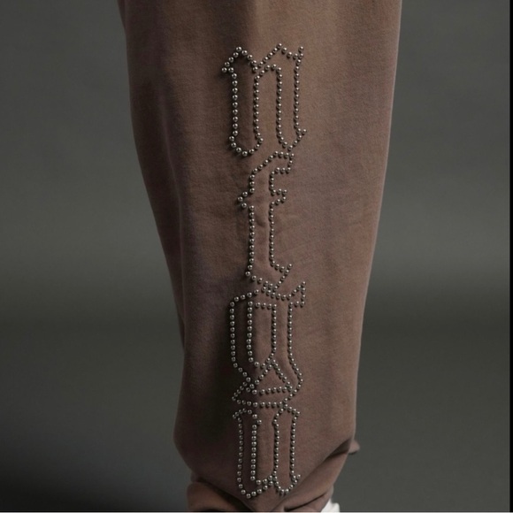 Darc Sport Pants - Darc Sport brown studded sweatpants
